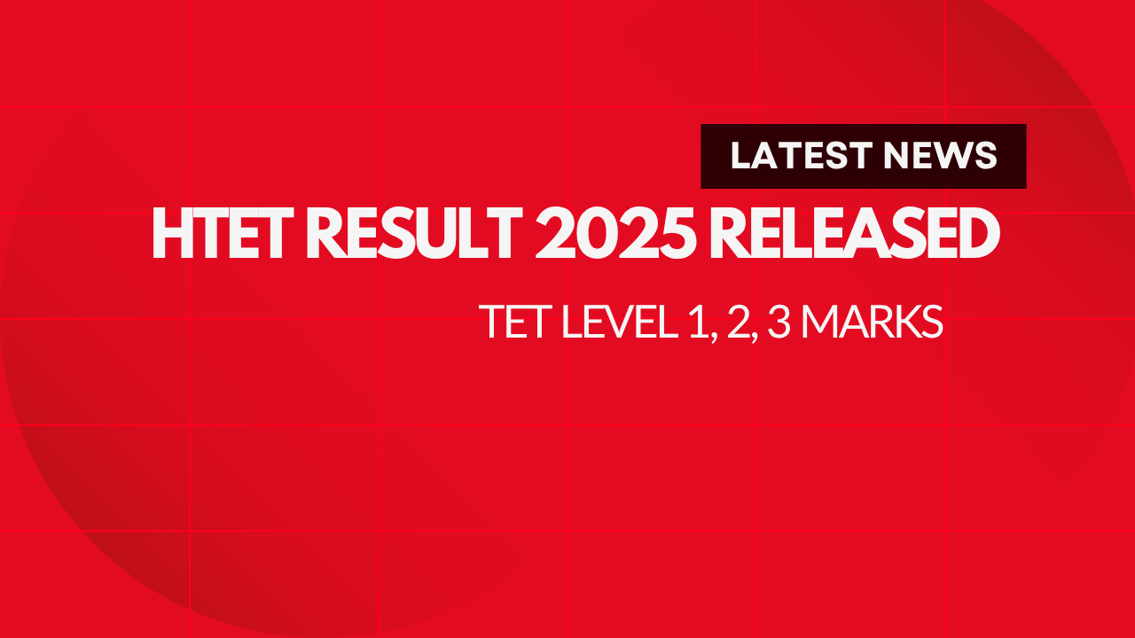 HTET Result 2025 Released